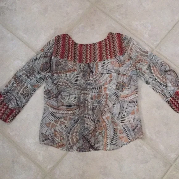 Lucky Brand Sheer Boho Blouse - Picture 4 of 6